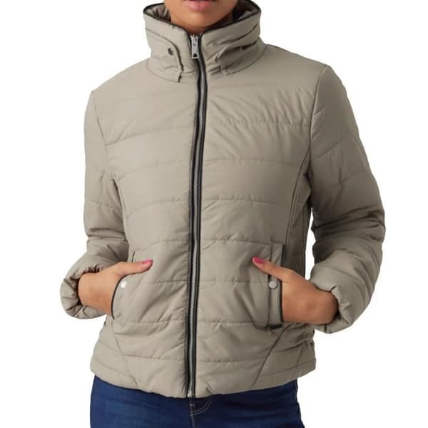Doudoune Dam - VERO MODA - Clarisa - Beige - Matelassé Effekt - Hög krage
