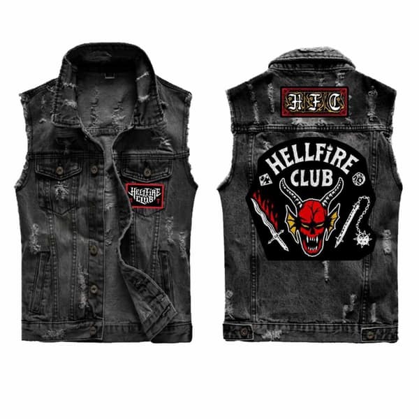 Stranger Things 4 - Hellfire Club (Replica Denim Jacket) Jeansjacka - Small