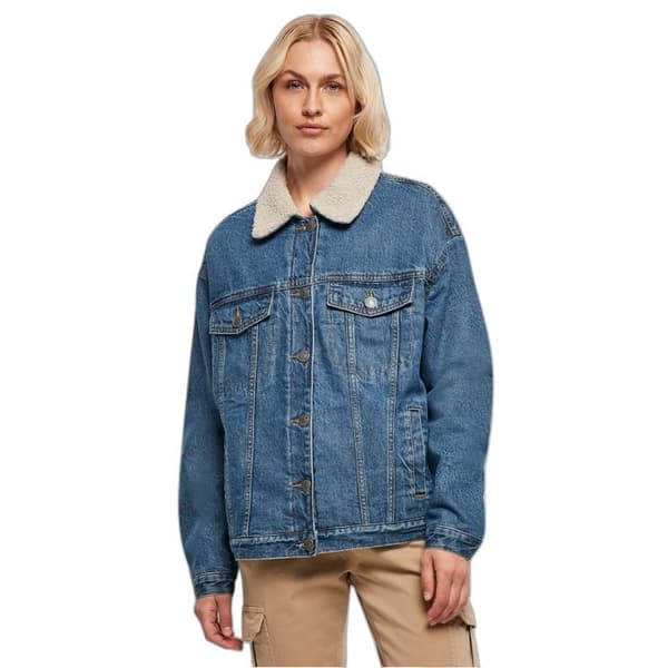 Jeansjacka - Urban Classics - Oversize - Sherpa-krage - Mysig foder - Dam