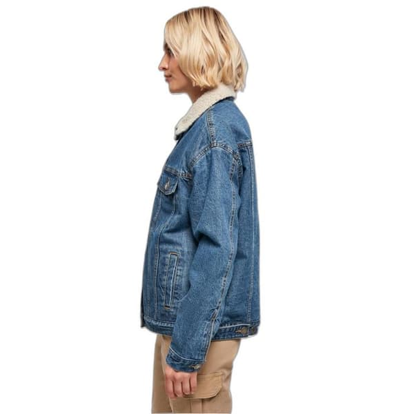 Jeansjacka - Urban Classics - Oversize - Sherpa-krage - Mysig foder - Dam