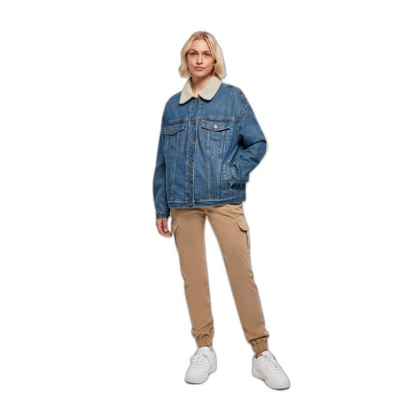 Jeansjacka - Urban Classics - Oversize - Sherpa-krage - Mysig foder - Dam