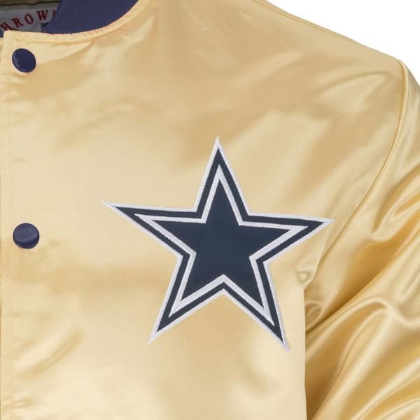 M&N Lätt Satinjacka - Dallas Cowboys guld