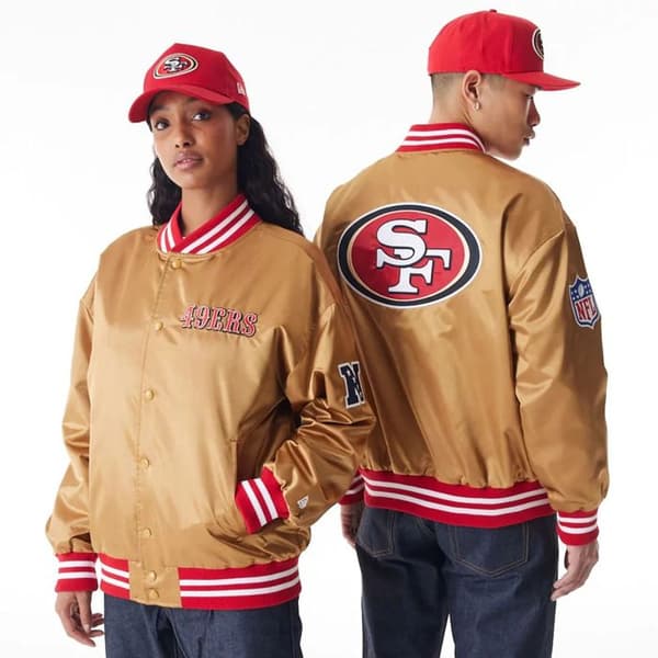 Blouson - New Era - San Francisco 49ers - Satin - Beige - Unisex
