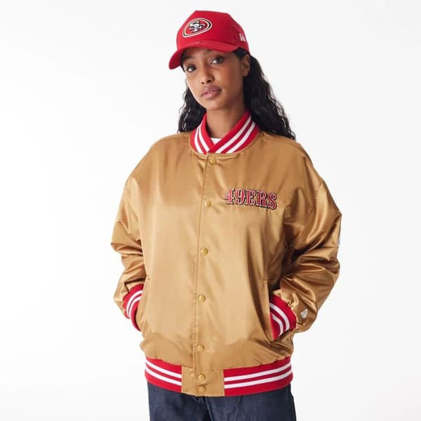 Blouson - New Era - San Francisco 49ers - Satin - Beige - Unisex
