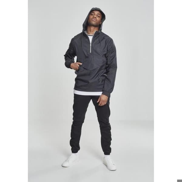 Vindjacka - Urban Classic - Basic Tröja - Svart - 100% Polyester - Dragkedja på bröstet