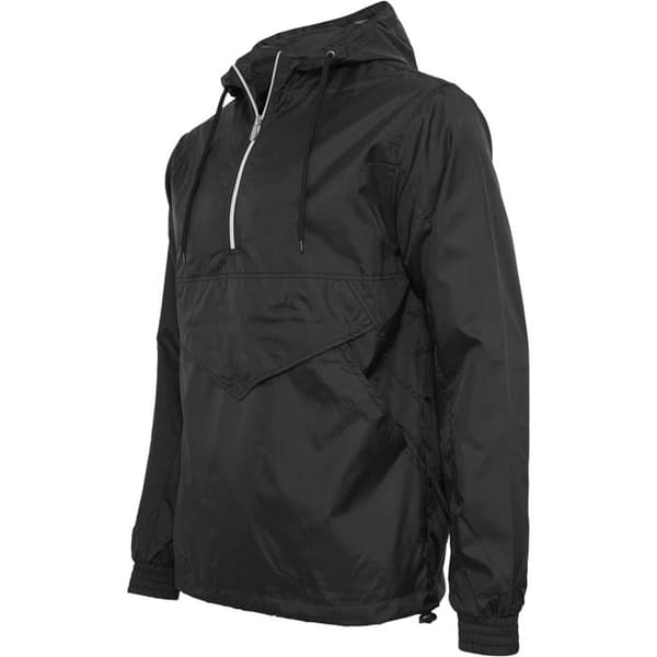 Vindjacka - Urban Classic - Basic Tröja - Svart - 100% Polyester - Dragkedja på bröstet