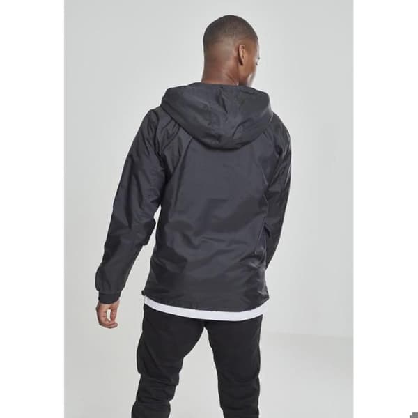Vindjacka - Urban Classic - Basic Tröja - Svart - 100% Polyester - Dragkedja på bröstet