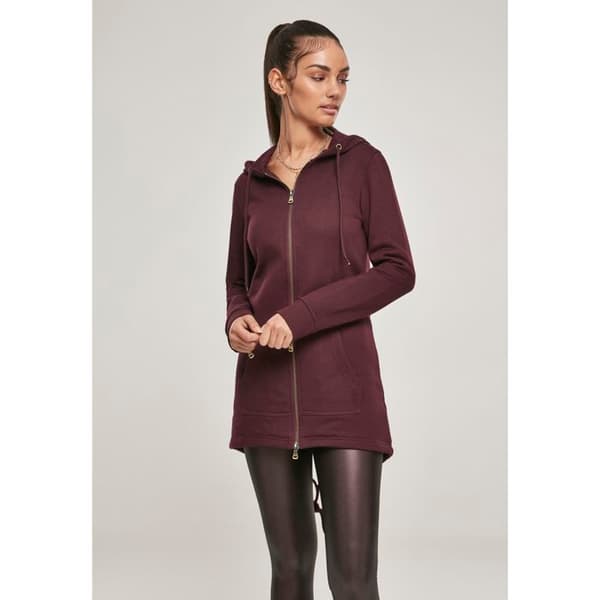 Kvinna parka - Urban Classic - Mörkröd - Multisport - Bekväm - Design med huva