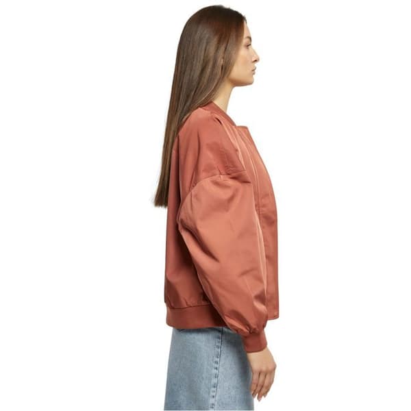 Blouson oversize dam - Urban Classics - Terrakotta - Återvunnen polyester - Taftfoder - 2 fickor