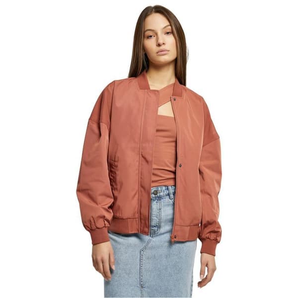 Blouson oversize dam - Urban Classics - Terrakotta - Återvunnen polyester - Taftfoder - 2 fickor
