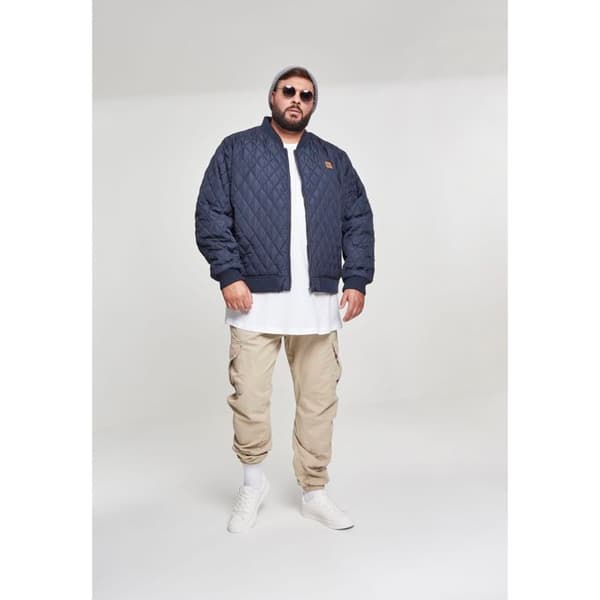 Parka - Urban Classics - Marinblå bomber - 100% polyester - Kviltad effekt - 2 sidofickor