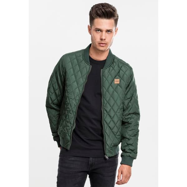 Parka - Urban Classics - Marinblå bomber - 100% polyester - Kviltad effekt - 2 sidofickor
