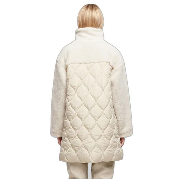 Doudoune oversize dam - Urban Classics - Beige - Sherpa - Polyester quiltad - Bekväm