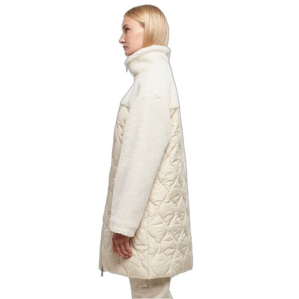 Doudoune oversize dam - Urban Classics - Beige - Sherpa - Polyester quiltad - Bekväm