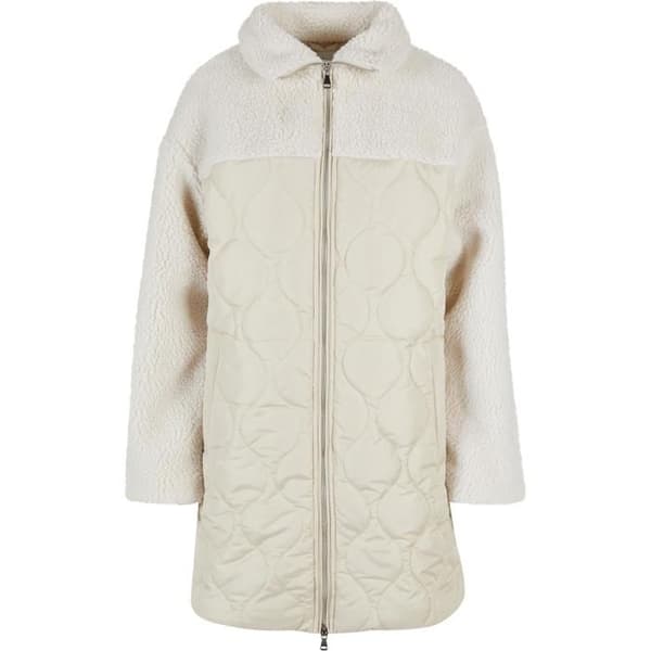 Doudoune oversize dam - Urban Classics - Beige - Sherpa - Polyester quiltad - Bekväm