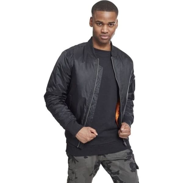 Jacka - Urban Classic - Basic Bomber - Svart - Unisex - Stora storlekar