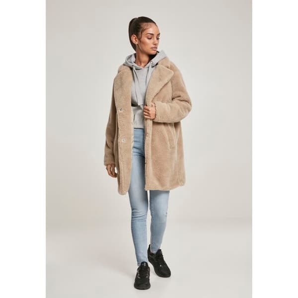 Damsk parka - Urban Classic - Oversized - Färg benvit - Urban stil - Sherpa