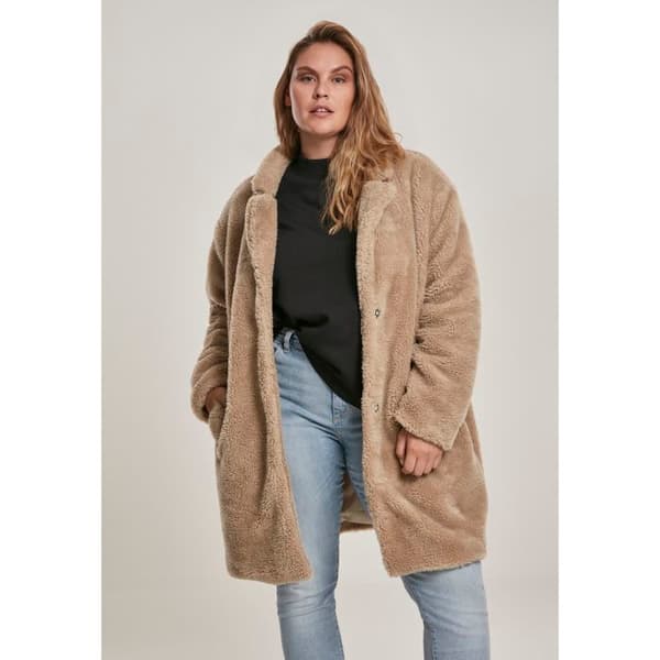 Damsk parka - Urban Classic - Oversized - Färg benvit - Urban stil - Sherpa