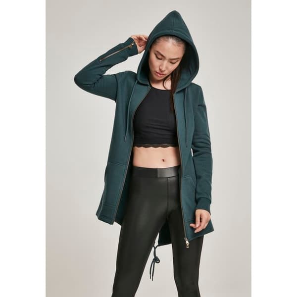 Damsk parka - Urban Classic - Hoodtröja - Mörkgrön - Multisport - Bekväm