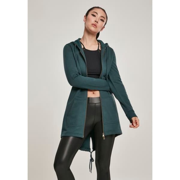 Damsk parka - Urban Classic - Hoodtröja - Mörkgrön - Multisport - Bekväm