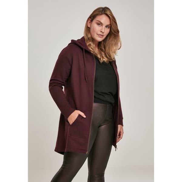 Parka för kvinnor i större storlekar - Urban Classic - Mörkröd - Multisport - Bekväm - Design med huva