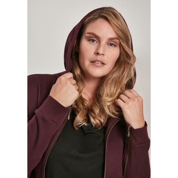 Parka för kvinnor i större storlekar - Urban Classic - Mörkröd - Multisport - Bekväm - Design med huva