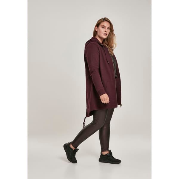 Parka för kvinnor i större storlekar - Urban Classic - Mörkröd - Multisport - Bekväm - Design med huva