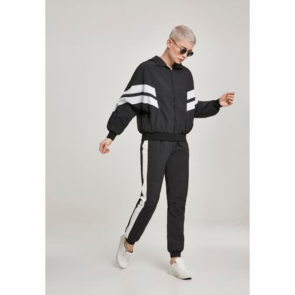 Parka dam - Urban Classic - Crinkle batwing - Svart/Vit - Multisport - Justerbar huva