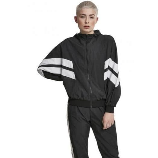 Jacka med dragkedja - URBAN CLASSICS - Batwing-ärmar - Svart - storlek S