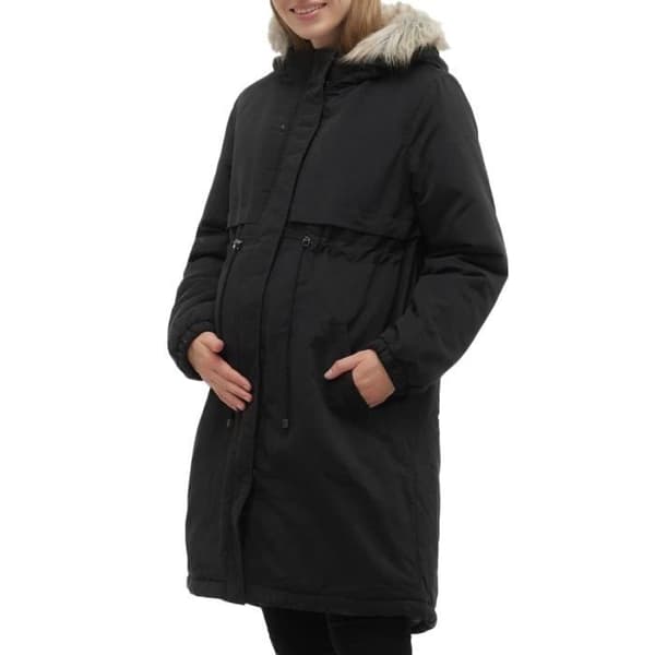 Svart Parka Dam Mamalicious Jessi