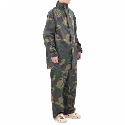 Regnställ med Huva Herrar Tvådelat Camouflage M