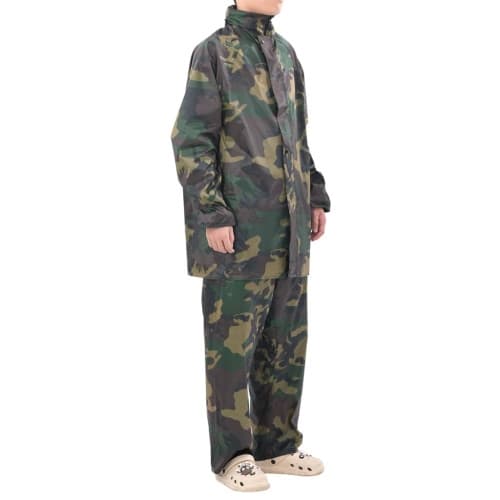 Regnställ med Huva Herrar Tvådelat Camouflage XL