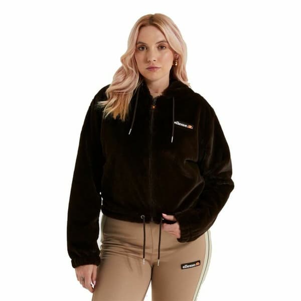 Hættetrøje med Lynlås til Kvinder Ellesse Vecellio Brun Dame Unisex - 38