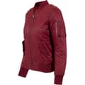 Miniatyrbild 4 av 6: Bomber dam - Urban Classic - Basic - Bordeaux - Fick med dragkedja - Orange foder