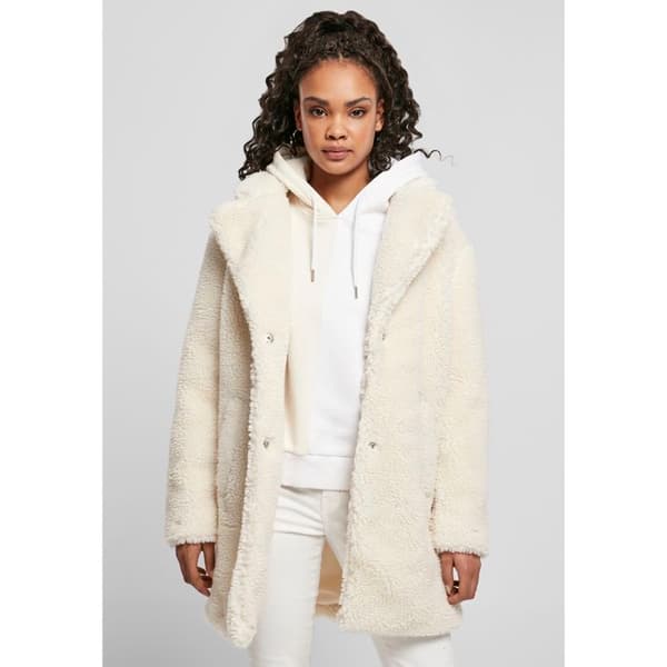 Kvinna Kappa - Urban Classics - Oversized Sherpa - Vit - Stora storlekar - Urban elegans