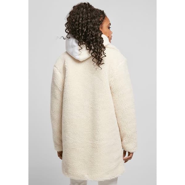 Kvinna Kappa - Urban Classics - Oversized Sherpa - Vit - Stora storlekar - Urban elegans