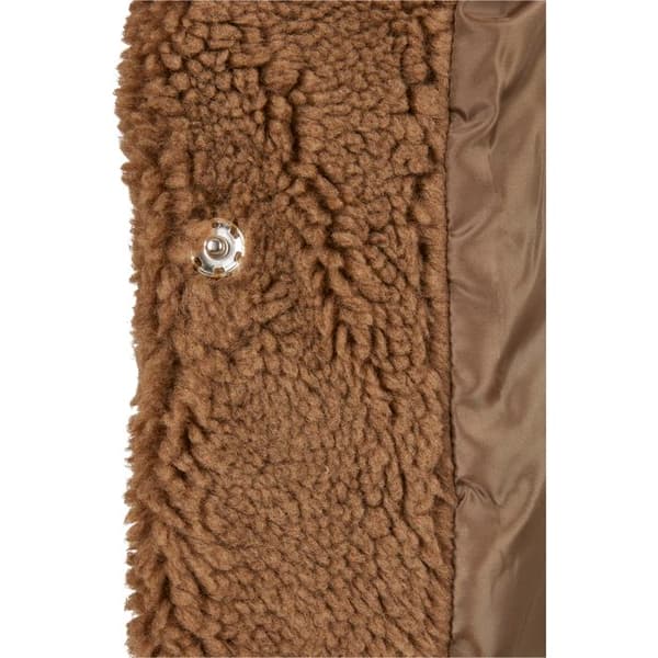 Damskapsjacka - Urban Classics - Oversized Sherpa - Sandfärg - Urban stil - 2 sidofickor