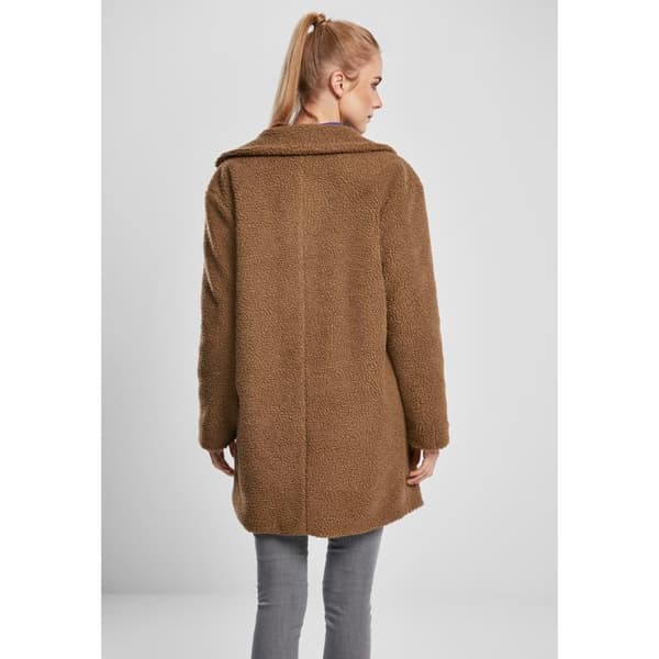 Damskapsjacka - Urban Classics - Oversized Sherpa - Sandfärg - Urban stil - 2 sidofickor