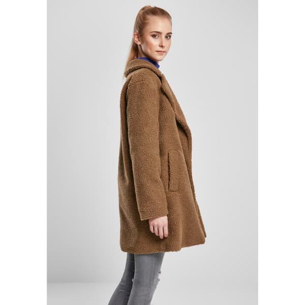 Damskapsjacka - Urban Classics - Oversized Sherpa - Sandfärg - Urban stil - 2 sidofickor