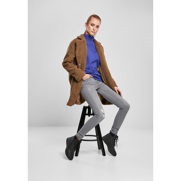 Damskapsjacka - Urban Classics - Oversized Sherpa - Sandfärg - Urban stil - 2 sidofickor