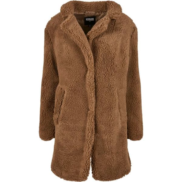Damskapsjacka - Urban Classics - Oversized Sherpa - Sandfärg - Urban stil - 2 sidofickor