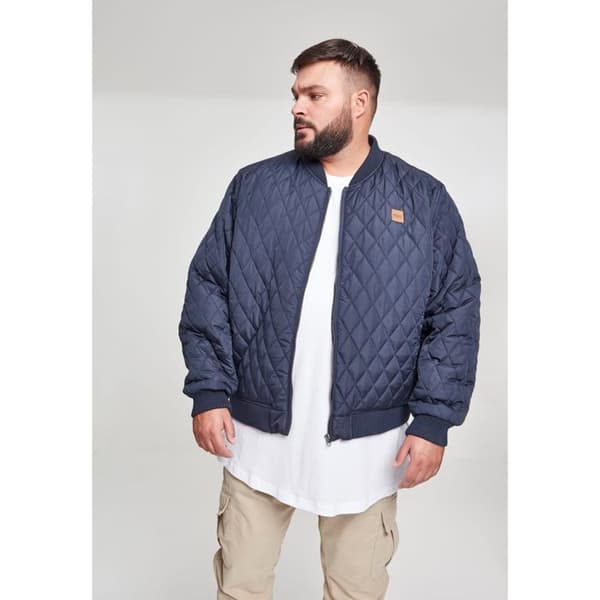 Parka - Urban Classics - Blå bomberjacka - 100% polyester - Kviltad effekt - Unisex