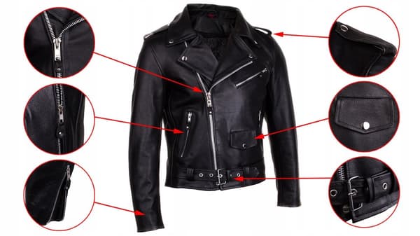 WOLF HERRBIKERJACKA 6XL