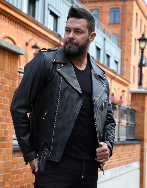 WOLF HERRBIKERJACKA 6XL