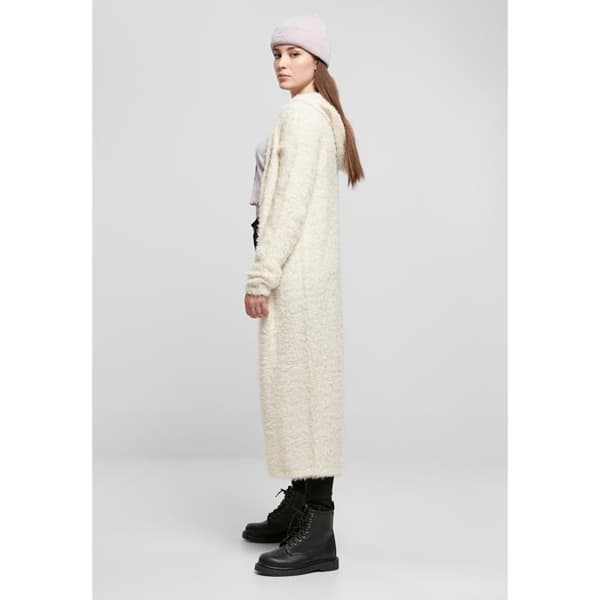 Lång cardigan dam Urban Classics med huva - stora storlekar