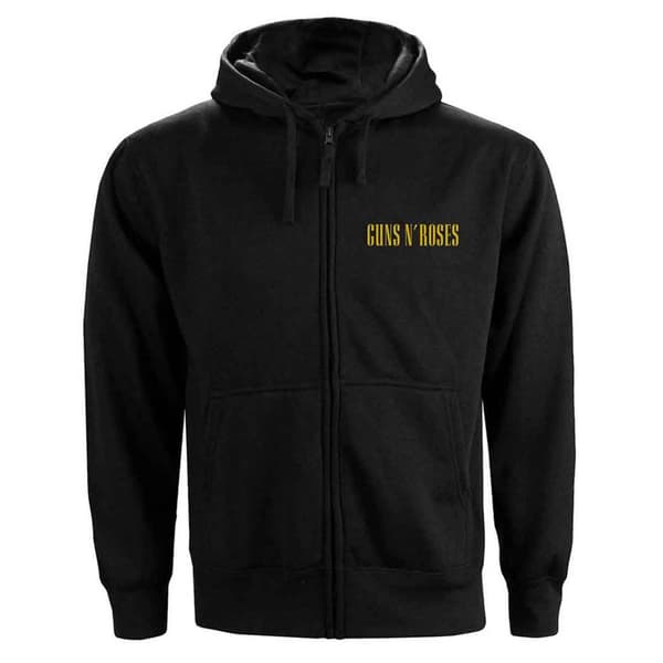 Guns N' Roses Classic Band Logo Zipped Hoodie Black S
