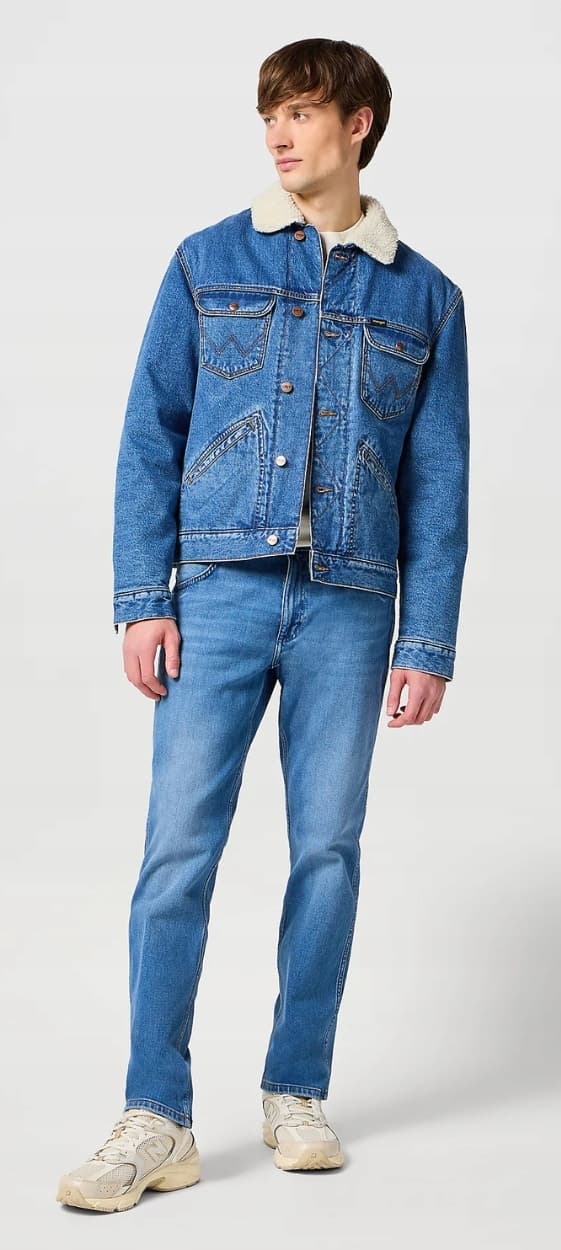 Wrangler 124MJ SHERPA Wranch ISOLERET KATANA JAKKE DENIM ON BEAR M