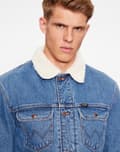 Miniatyrbillede 11 af 11: Wrangler 124MJ SHERPA Wranch ISOLERET KATANA JAKKE DENIM ON BEAR M