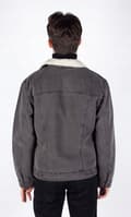 Miniatyrbillede 4 af 7: Wrangler Sherpajakke Jet Wash ISOLERET GRÅ JAKKE JEANS REGULAR M