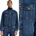 Miniatyrbillede 1 af 7: Lee RELAXED RIDER JAKKE Orchid LØS KATANA DENIM JAKKE MØRK DENIM M